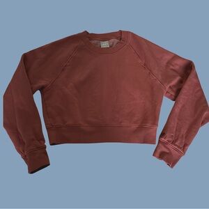 Aritzia TNA Cozy Perfect Sweatshirt Cropped Fleece Crew Neck